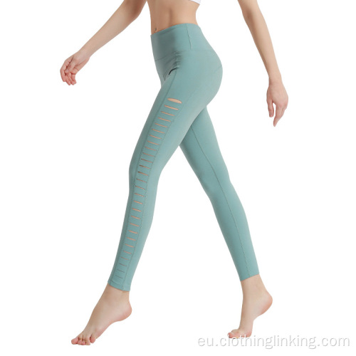 Emakumeentzako Yoga Pants Side Hollow Out